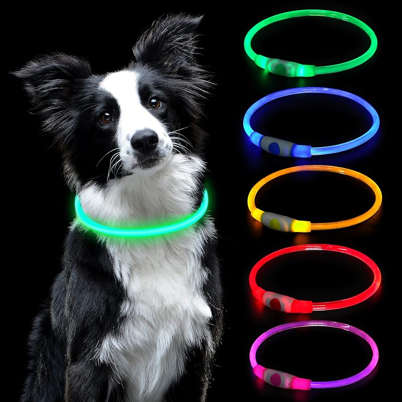 AUAUY LED-Leuchtring für Hunde in mehreren Farben