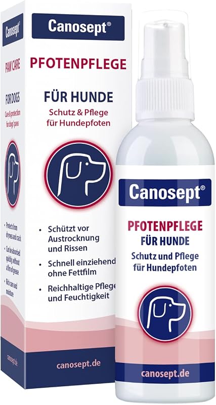 Canosept Pfotenpflege für Hunde mit Pumpspender und Verpackung