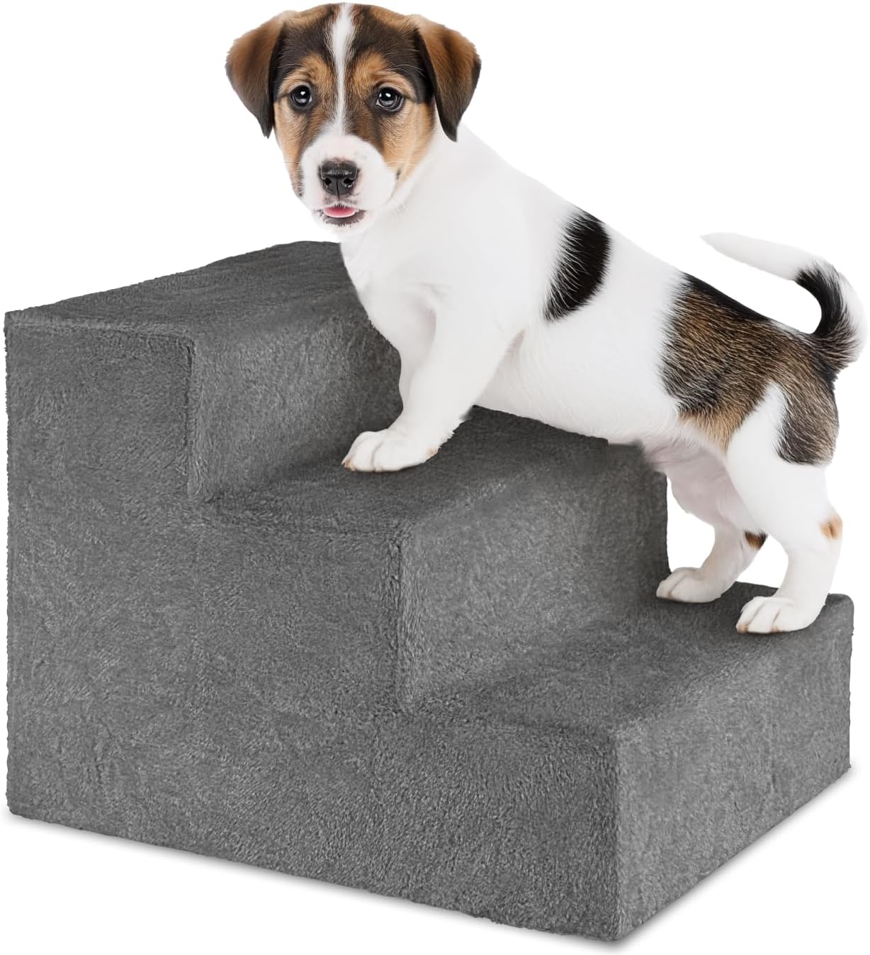 tectake Haustiertreppe grau 3 Stufen